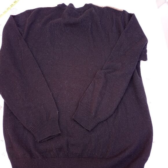 Pronto Uomo L Wool Blend Lngslvs Knitted Geometric Crewneck Men's Top Sweater - Picture 10 of 10